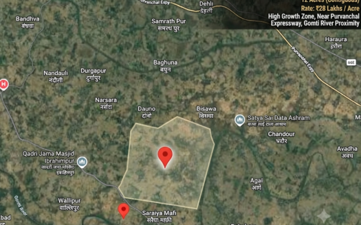 The Prime Economic & Spiritual Corridor: 12-Acre Mega Land Parcel at Wallipur (Inhauna-Ayodhya Axis)